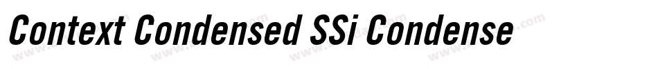 Context Condensed SSi Condensed Italic字体转换